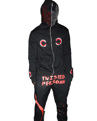 Two Faced Ronin Hoodie x Arlaya's Shell Cargos Bundle-Twisted Persona Reality-XS-XS-Black-Twisted Persona Apparel