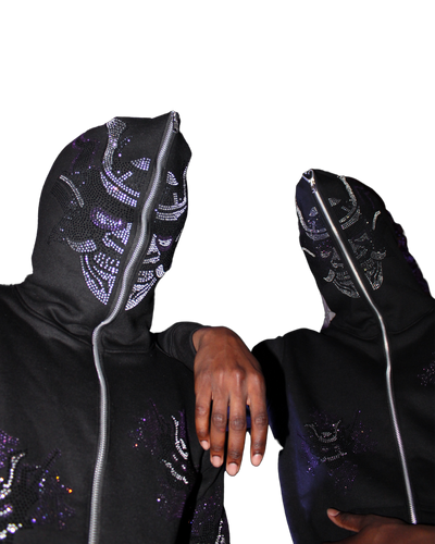 Twisted Ronin Rhinestone Oni Hoodie-Hoodies-Twisted Persona Reality-XS-Twisted Persona Apparel